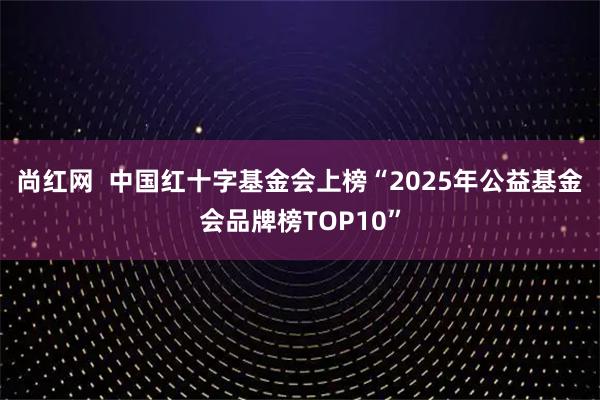 尚红网  中国红十字基金会上榜“2025年公益基金会品牌榜TOP10”